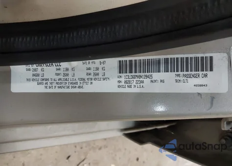 2008 Chrysler Sebring Limited z USA, uszkodzony, nr VIN 1C3LD66MX8N128425